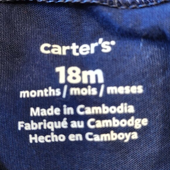 Carters - Unisex "Star Spangled Crew "Patriotic Bodysuit /Onesie Size 18 Months - Picture 5 of 5